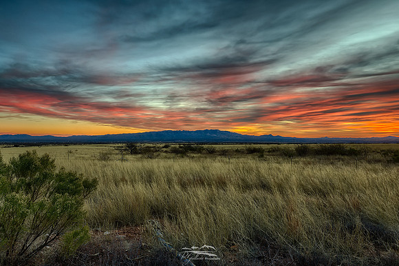 Sunrise over the Mule Mountains