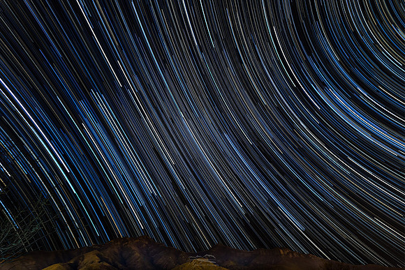 Star Trails over the Huachuca Mountains