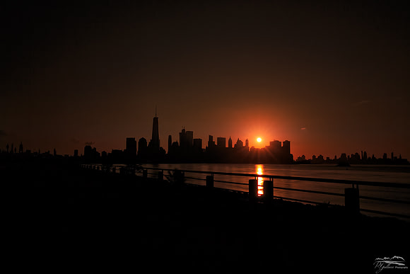 NYC Sunrise Silhouette