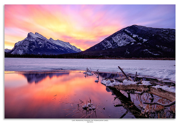 Late Sunrise on Vermilion Lakes