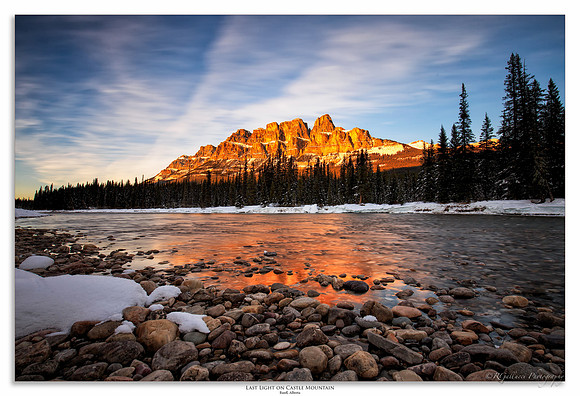 Last Light on Castle Mountain