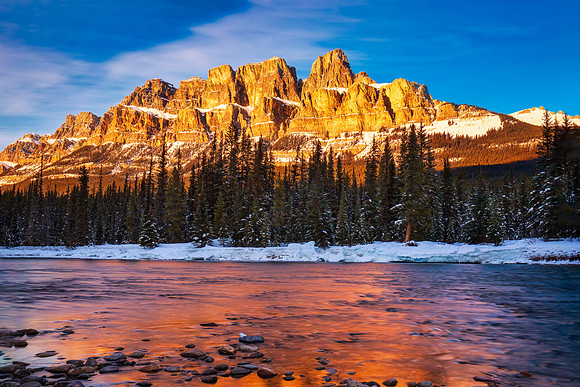 Sunset at Castle Mountain